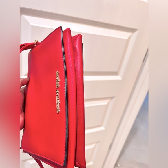 Christian Siriano Red Ladies Handbag With Double Straps - Picture 9 of 9
